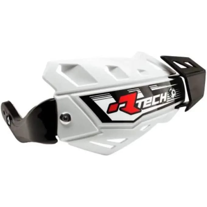 Protège main intégraux Racetech FLX blanc spécial pour Quad fixation embout de guidon