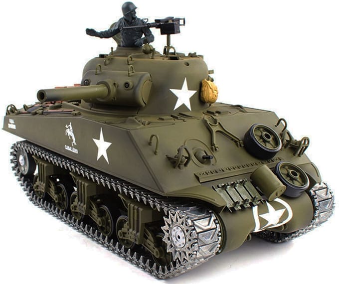 Amewi U.S. M4A3 Sherman radiografisch bestuurbaar model Tank Elektromotor 1:16