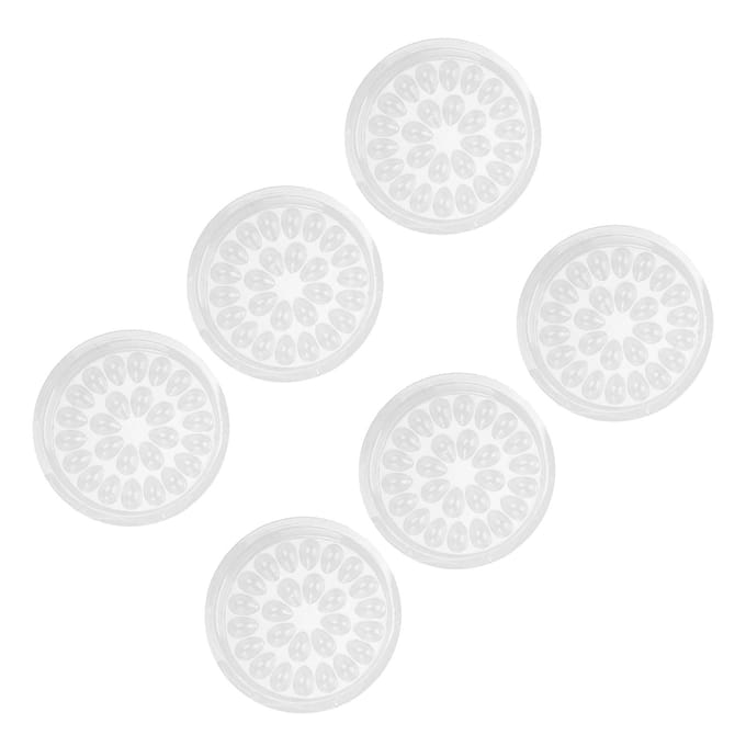 50 stuks wegwerpwimperlijmhouder, transparante plastic wimperextensionslijmstandaard white