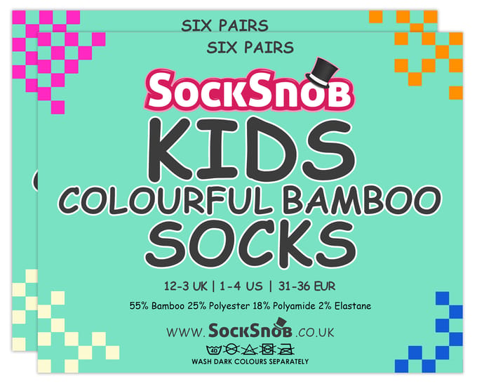 Sock Snob - 12 paar kindersokken van effen bamboe - Wit