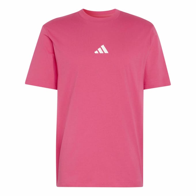 Adidas Essentials Small Logo Single Jersey T-shirt Met Korte Mouwen Roze 3XL / Regular Man