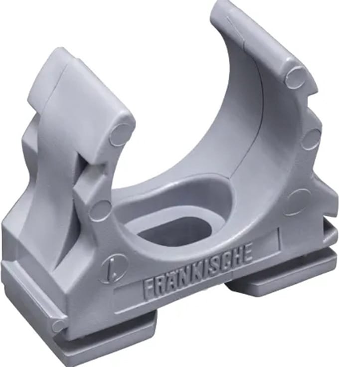 Fränkische klembeugel - 32mm - PVC - grijs per 100 stuks