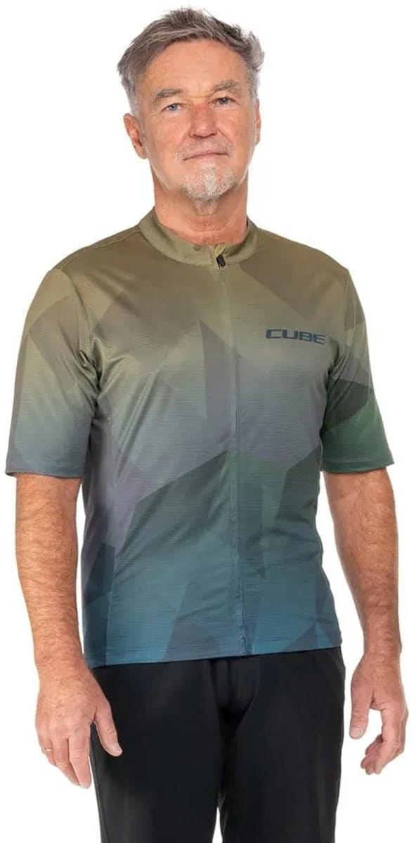 Cube Cmpt Mountain Korte Mouw Wielertrui Groen M Man