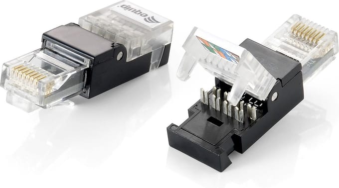 Equip 121165 kabel-connector RJ-45 Zwart, Transparant