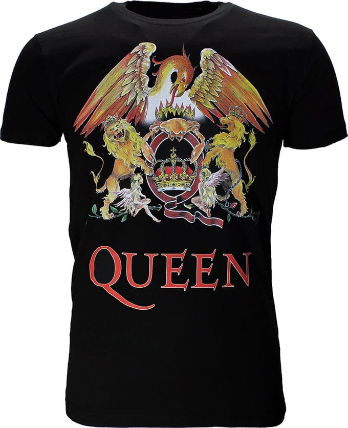 Queen Classic Crest Logo Band T-Shirt - Officiële Merchandise - S
