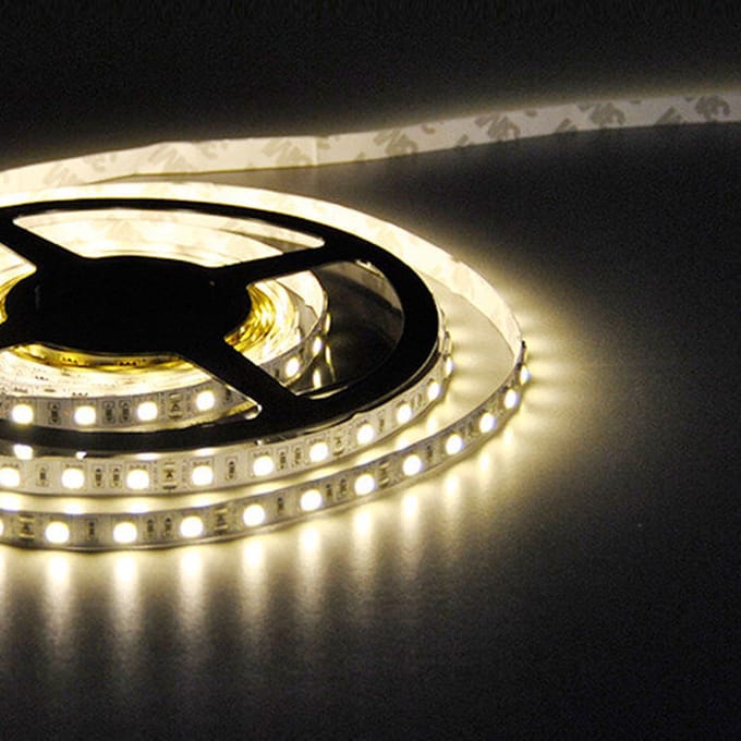 LED Strip 5050 060 leds/mtr IP67 WW 3000K 14.4W 12V PCB 10mm
