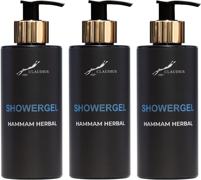 Showergel Hammam Herbal 300 ml - gouden pomp - 3 stuks