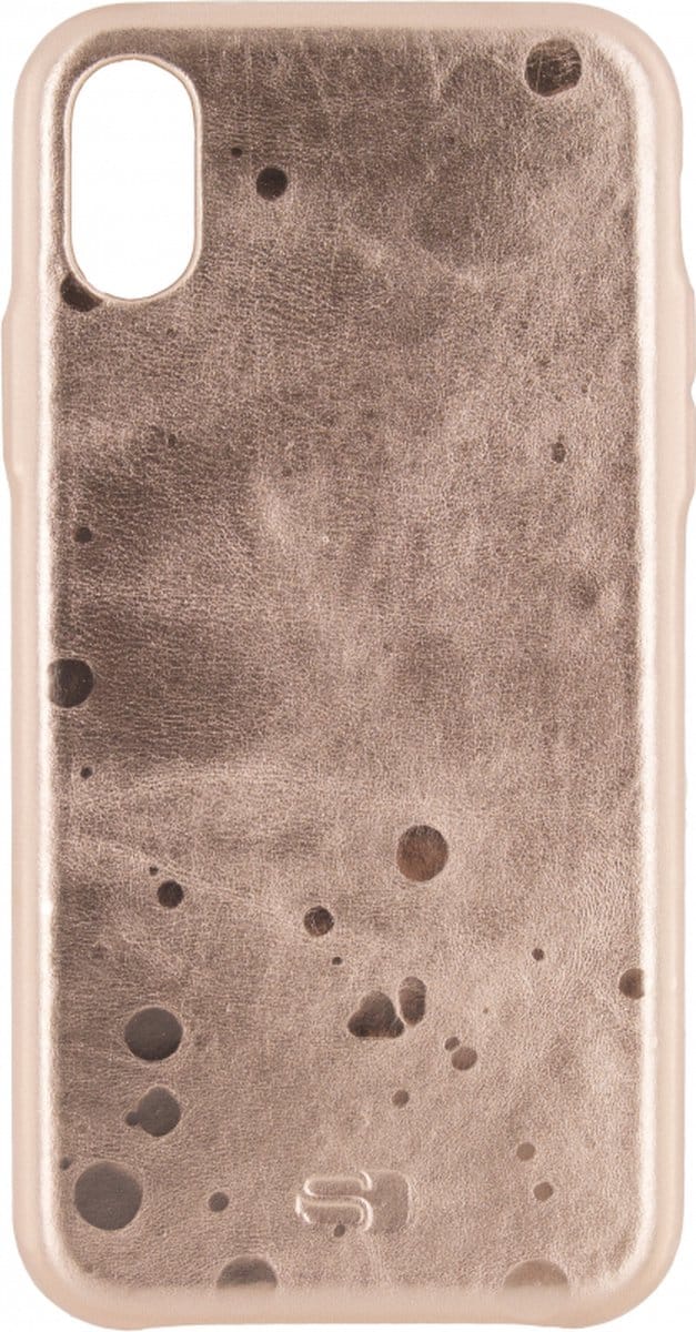 Senza Glam Leather Cover Apple iPhone X Metallic Rosé