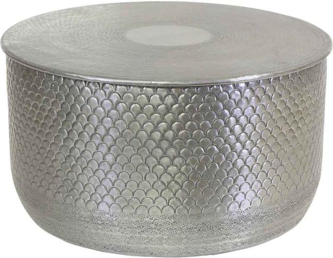Oosterse bijzettafel Alava zilver