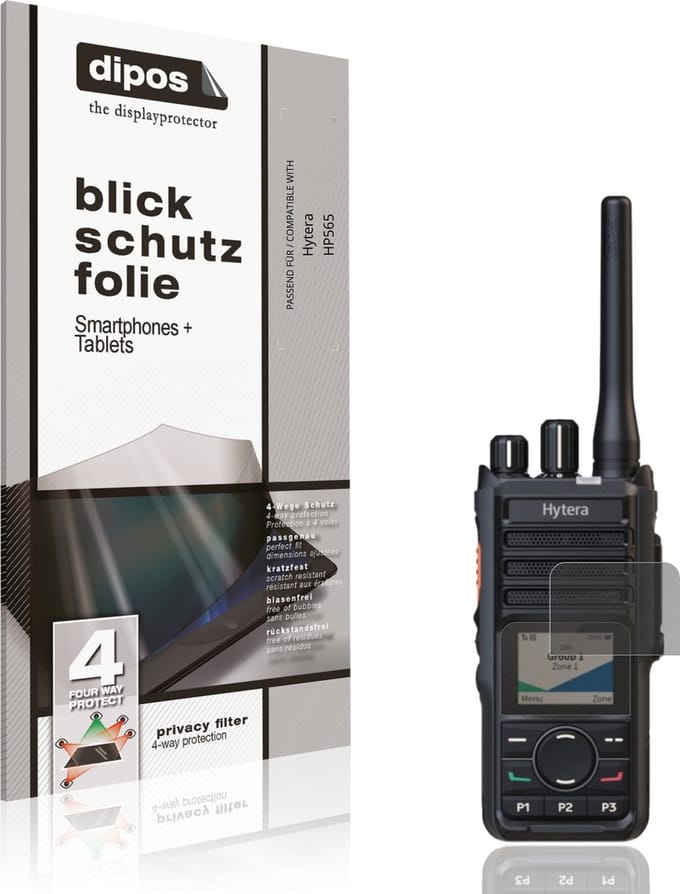 dipos – Matte Privacy Screenprotector geschikt voor Hytera HP565 | Anti-Spy Beschermfolie