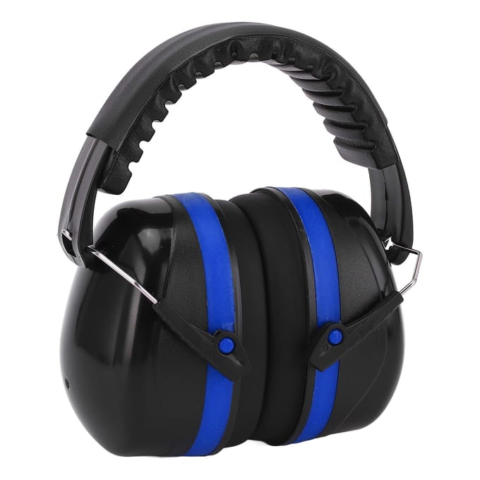Cache-oreilles Industriels Anti-bruit Protection Auditive Taille Réglable Pliables pour Bébé Adultes Black Blue black