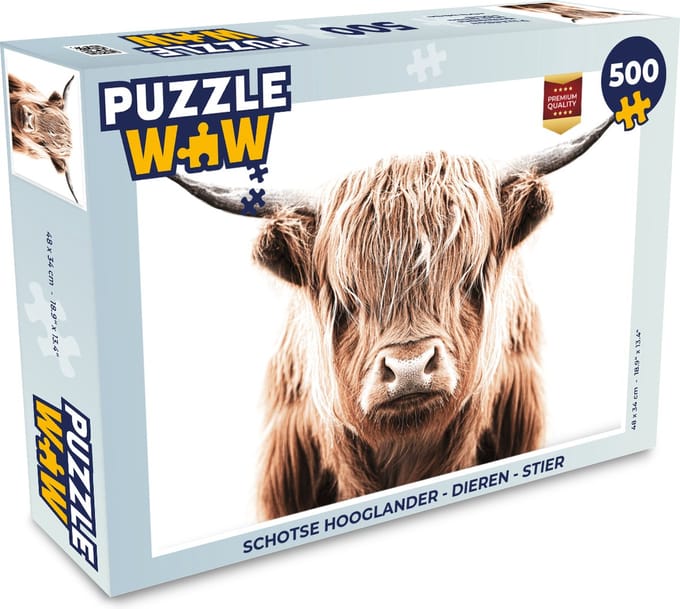 Puzzel Schotse hooglander - Dieren - Stier - Legpuzzel - Puzzel 500 stukjes