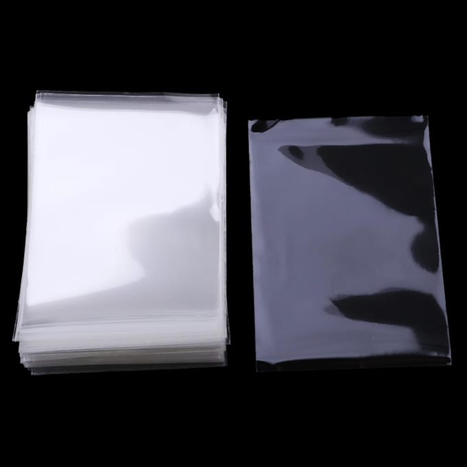 100 stks/pak Kaarthoezen Protector Beschermend Transparant 60x90mm 60x90mm schoon