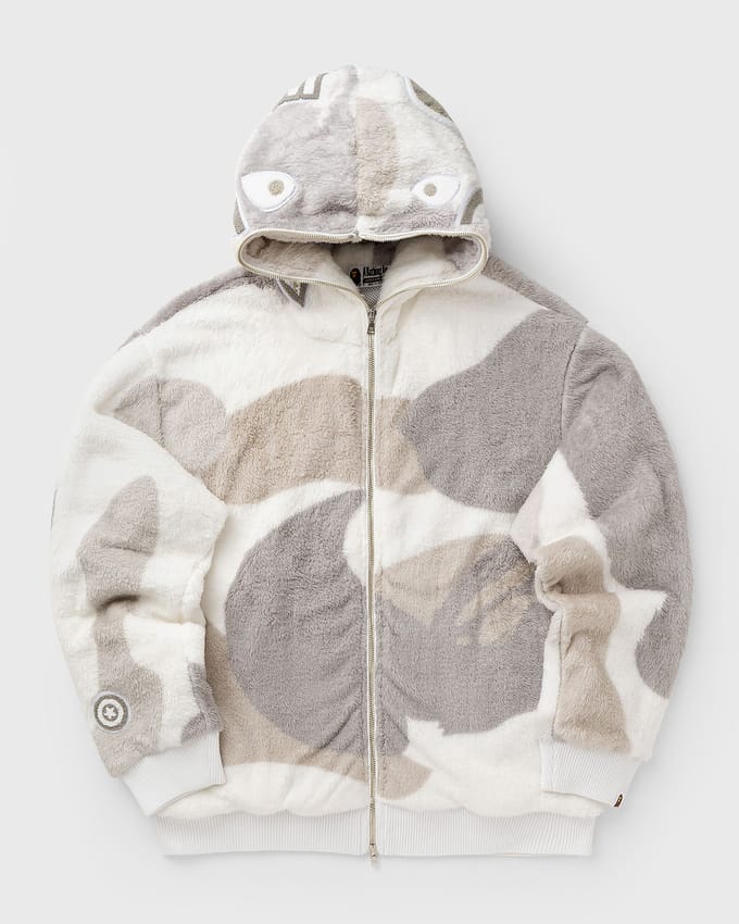 COLOR CAMO SHARK FULL ZIP SHERPA JACKET