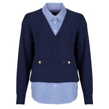 regular fit gebreide pullover van puur katoen