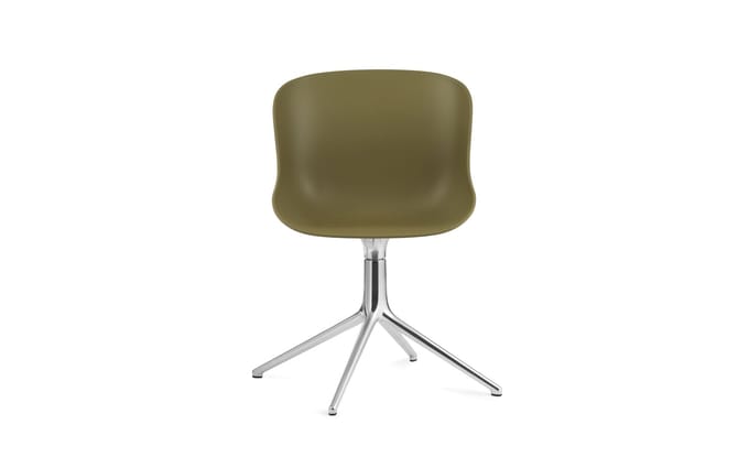 Normann Copenhagen Hyg Draaistoel - olijf - aluminium