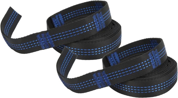 Hangmatriem - Hangmatbanden boomriem - Outdoor recreatie - Geen rek - 2 meter - Zwart