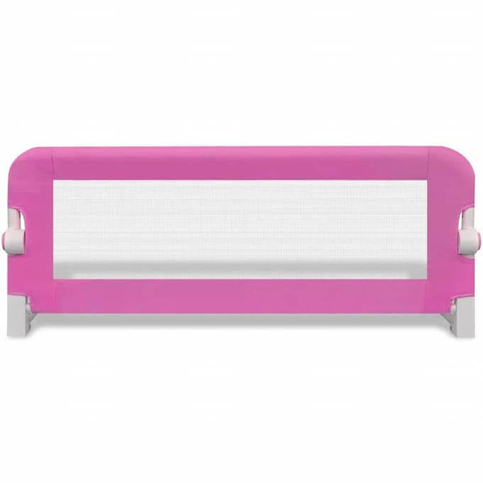 Garde-corps de sécurité pour lit d'enfant 2 pièces Rose 102 x 42 cm
