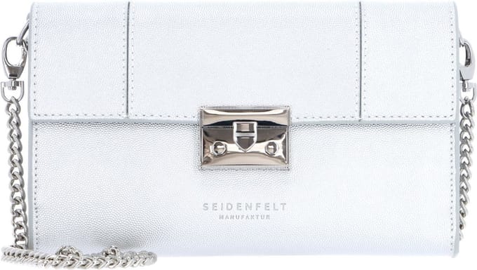 SEIDENFELT MANUFAKTUR Koppeling Avondtas Roros Clutch Silver Zilverkleurig