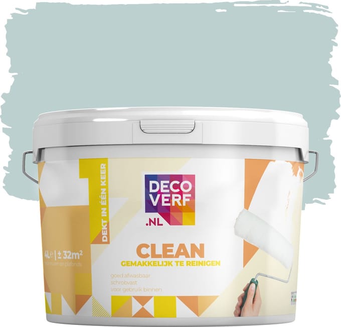 Decoverf clean muurverf oud lichtblauw, 4L