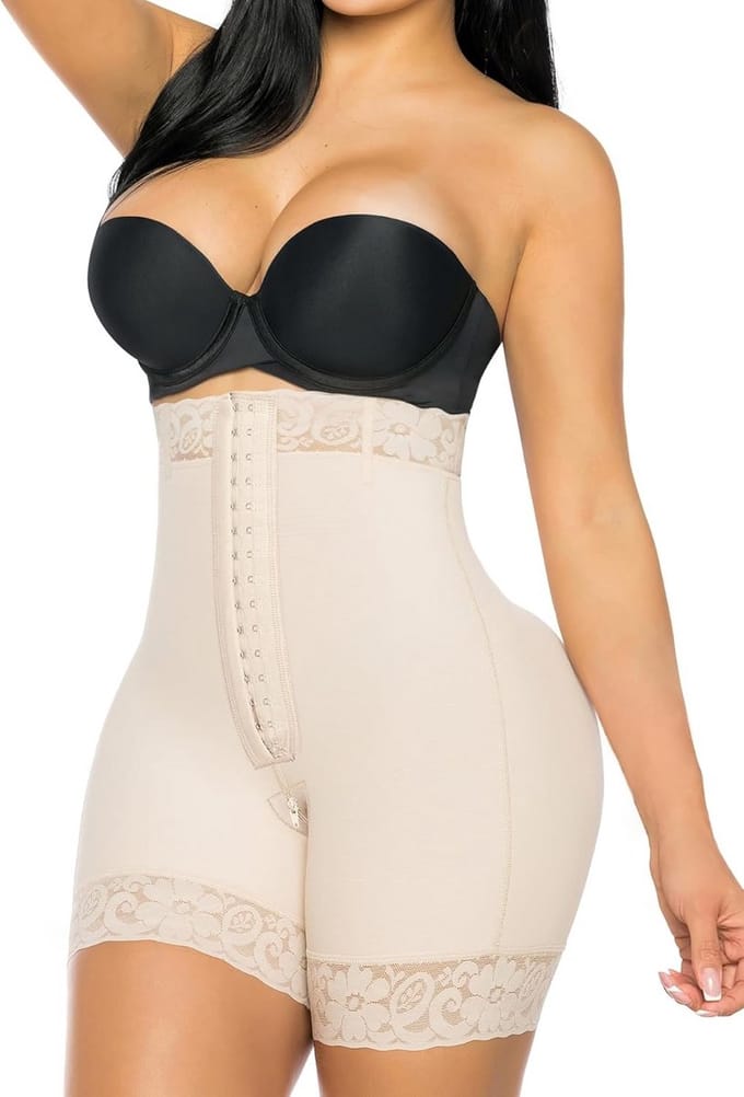 Dames Corrigerend Slimming Belt Beige Strapless - Stevige Buikcontrole en Taille Shaper