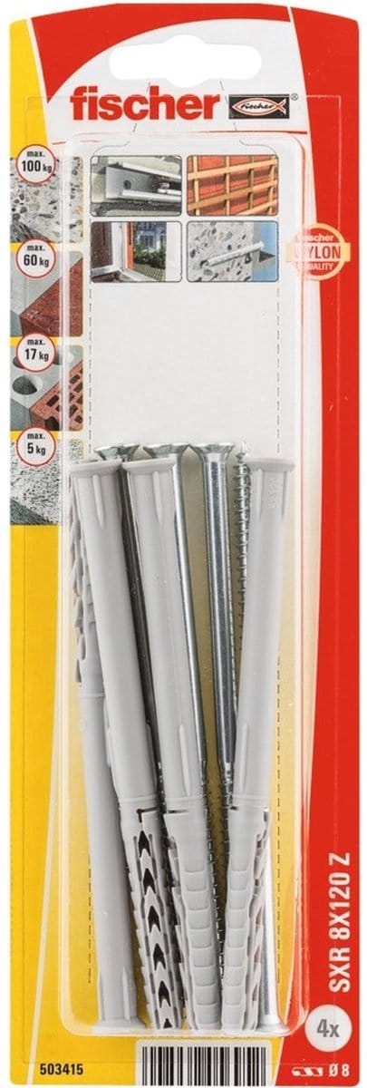 Fischer 503415 SXR 8 x 120 Z K NV Constructie plug 120 mm 1 set(s)