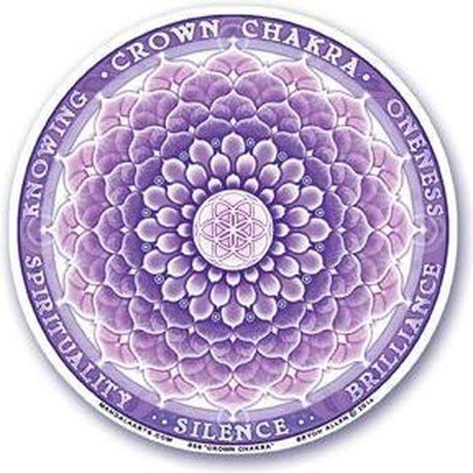 Raamsticker - 7e chakra - Kroonchakra - 10.5 cm