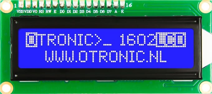 OTRONICÂ® 1602 LCD blauw backlight 5V | Arduino