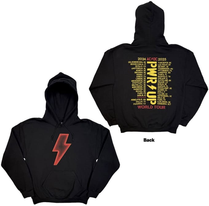 AC/DC - Lightning Bolt World Tour '24'25 Hoodie/trui - M - Zwart