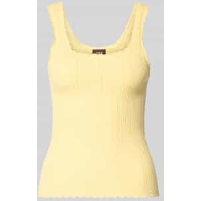 Tanktop in ajourtricot met vierkante hals model 'GIANNA'
