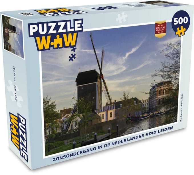 Puzzel Zon - Molen - Leiden - Legpuzzel - Puzzel 500 stukjes
