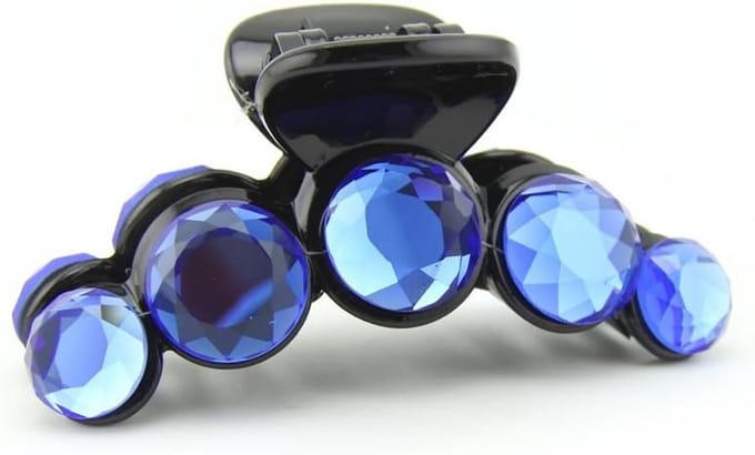 Haarklauw Clip - Haar Accessoire - Feestelijk Gebruik - Mooi Design - 2.1 cm - Blauw