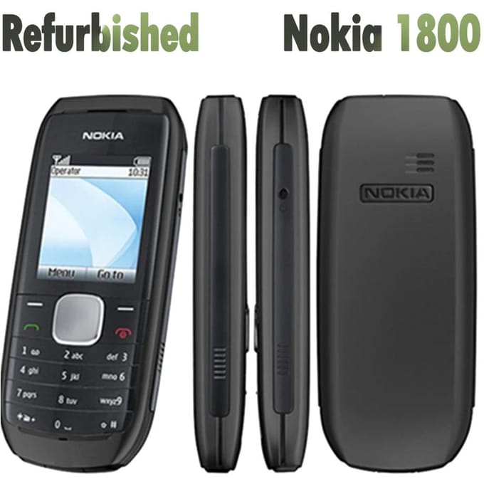 Gerenoveerde Nokia Originele Nokia 1800 mobiele telefoon Simple set zwart