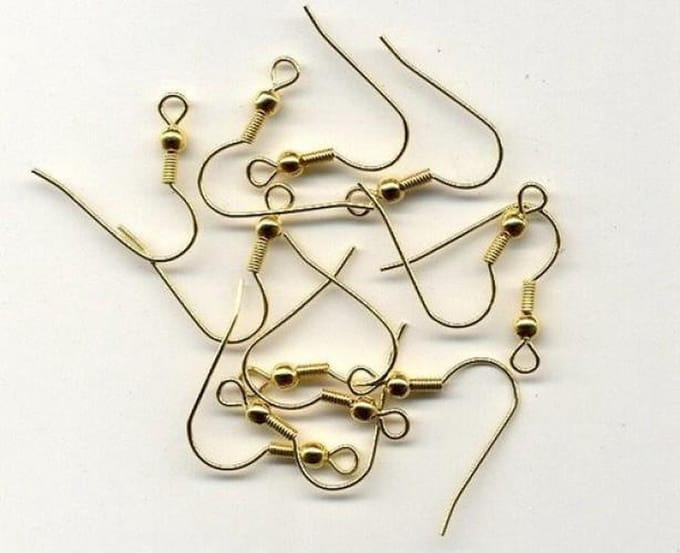 Oor haakjes fish hook goud 12 stuks