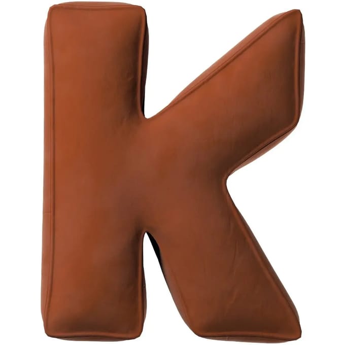 Kussen letter k Yellow Tipi Posh Velvet