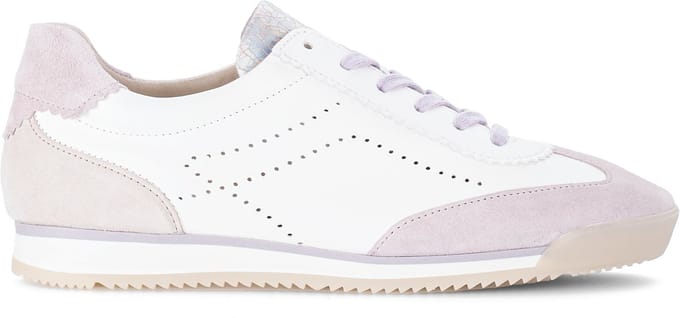 GABOR DAMES SNEAKERS BEIGE 83.432.13 VELOUR/NAPPA/SPACE FLIEDER/LATTE COMBI MAAT 38