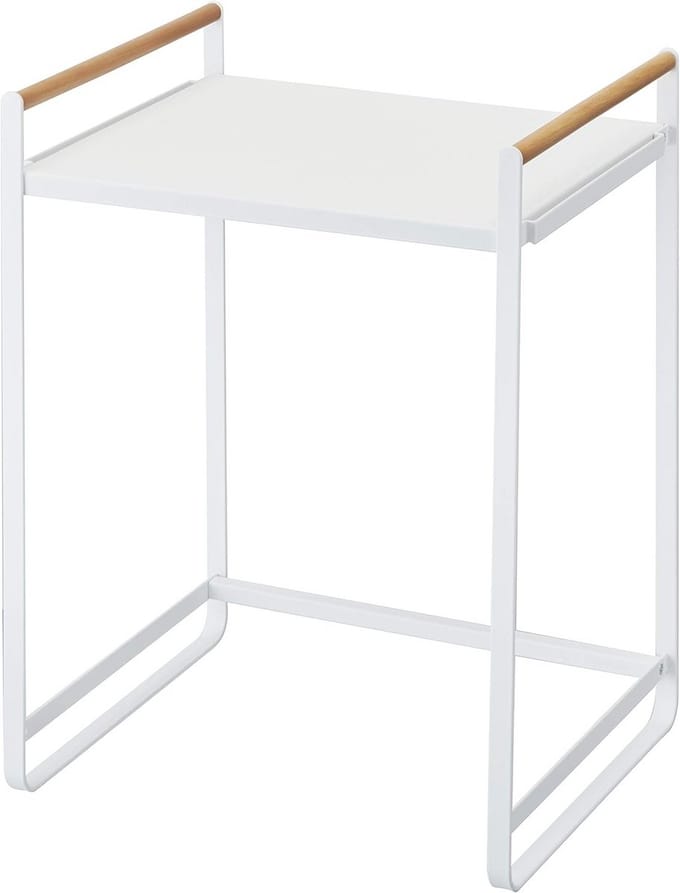 Witte Appliance Rack van Staal en Hout – 36 x 30 x 47.5 cm