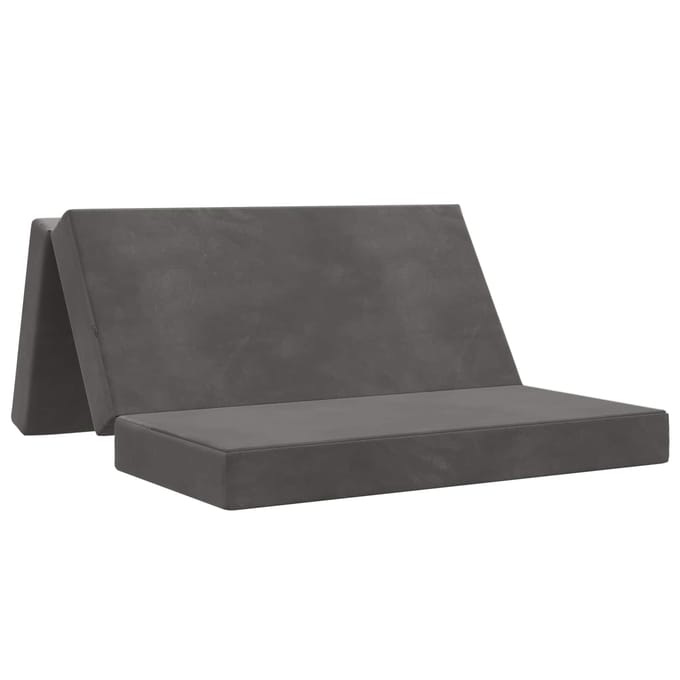 vidaXL - Vouwbare - Sofa - Bed - 140 - x - 67 - x - 45 - cm - Donkergrijs