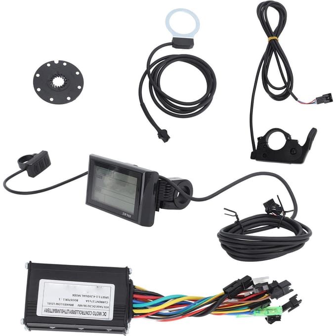 Elektrische Fiets Ombouwset 3 Modi 17A Controller SW900 Display Paneel Duimgashendel FT8C Snelheid gray