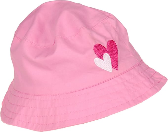 Zonnehoedje Roze - Hartjes Wit/Roze-50cm