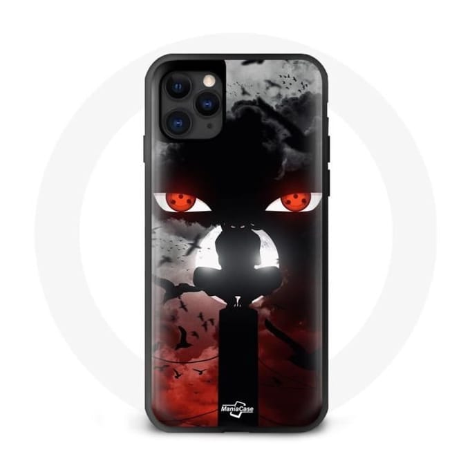 Coque - Maniacase - Iphone 11 Pro - Itachi Uchiwa - Souple - Noir - Anime noir