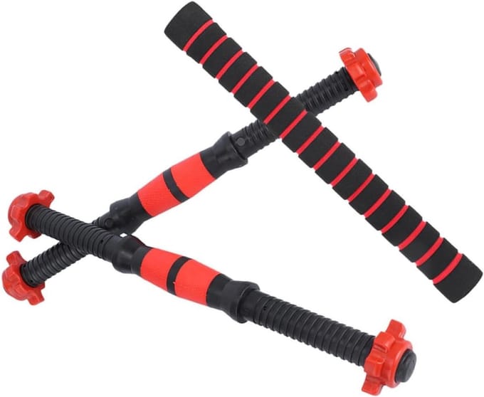 Dumbbell Connectors - Gewichtsstaaf Accessoires - Spierversterking Thuis - Verstelbare Koppeling - 40 cm Lengte - Multicolor