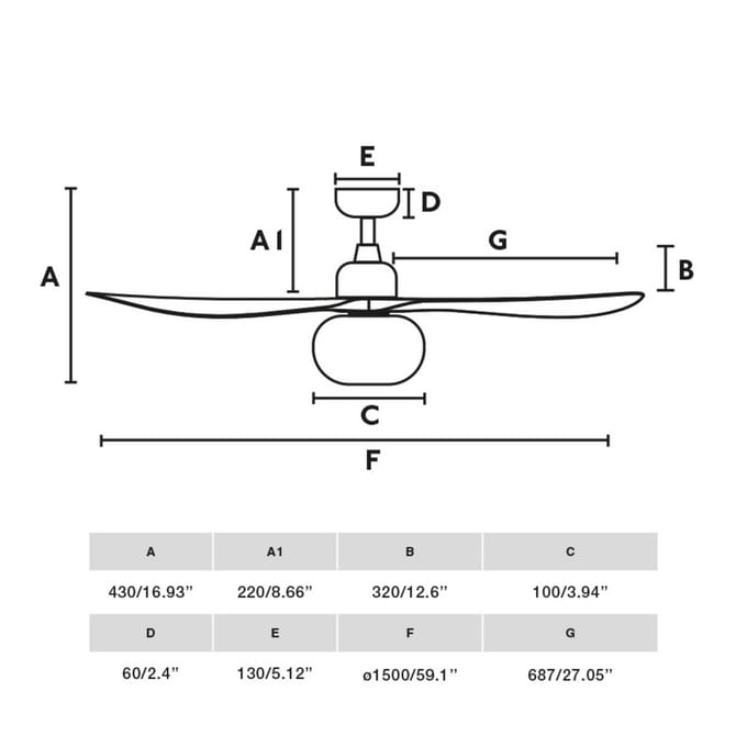 FARO BARCELONA Plafondventilator met licht Outwood, wit, DC, stil, Ø150cm