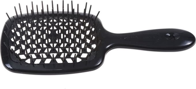 Superbrush kappersborstel voor het ontwarren van het haar Zwart