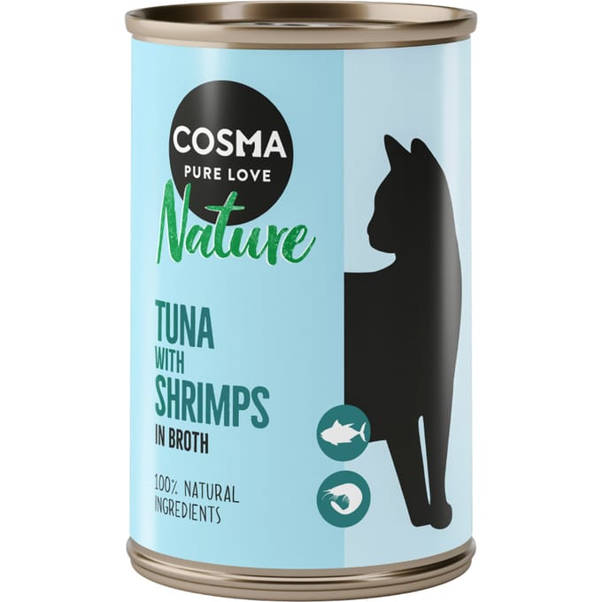 6x140g Nature Tonijn & Garnalen Cosma Kattenvoer