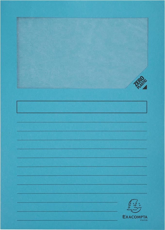 Exacompta 4x FOREVER® Pak van 100 venstermappen 120g/m2 - 22x31cm voor A4 - Lichtblauw - 50106E