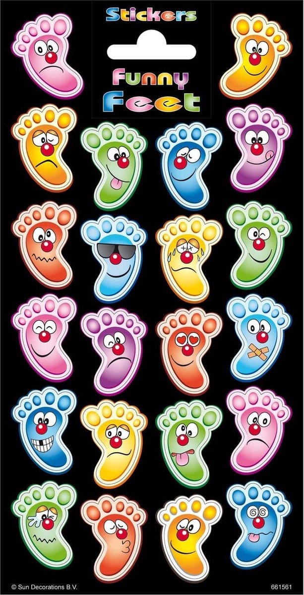 Stickervel Twinkle - Grappige Voeten