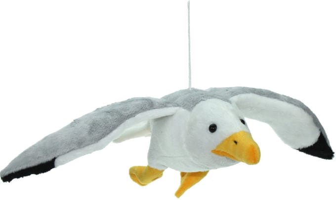 Cornelissen Zeemeeuw Knuffel - grijs/wit - 31 cm - pluche vogels knuffeldier