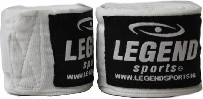 Legend Sports Boksbandages Premium 455 Cm Wit Per 2 Stuks