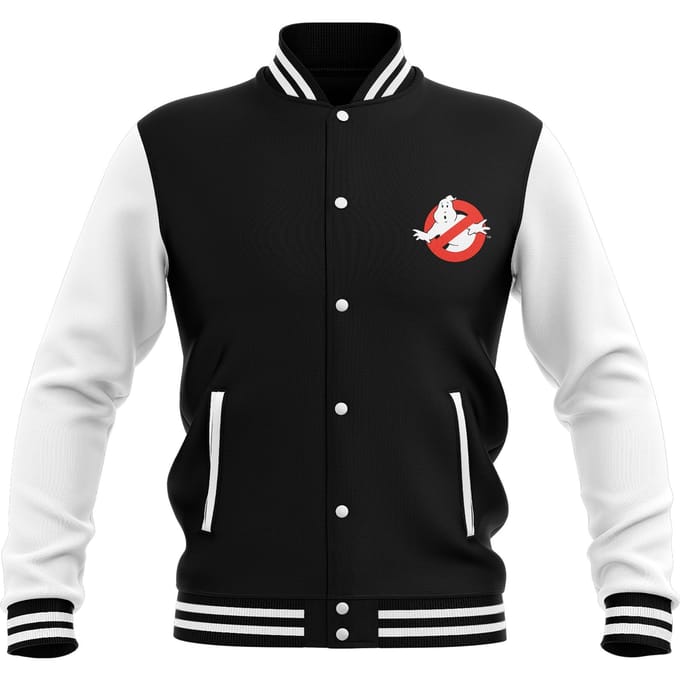 Ghostbusters EST. 1984 Varsity Jacket - Black/White - S